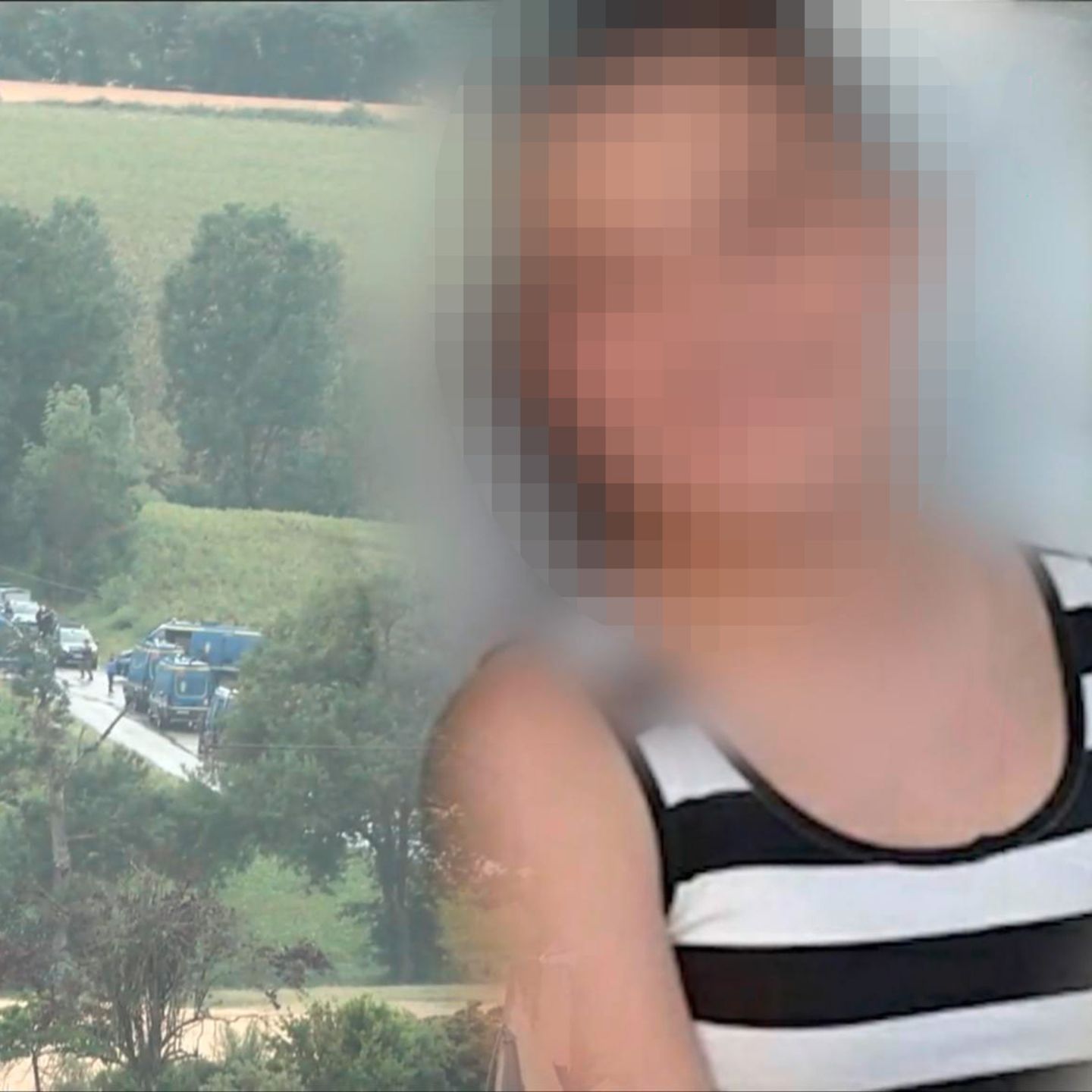 Ein verpixeltes Foto des vermissten Mädchens in Frankreich