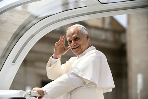 Papst Leo XIV. am Mittwoch auf dem Petersplatz