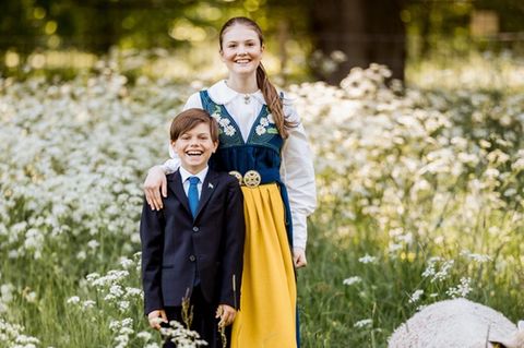 Prinzessin Estelle und Prinz Oscar in der Umgebung von Schloss Haga