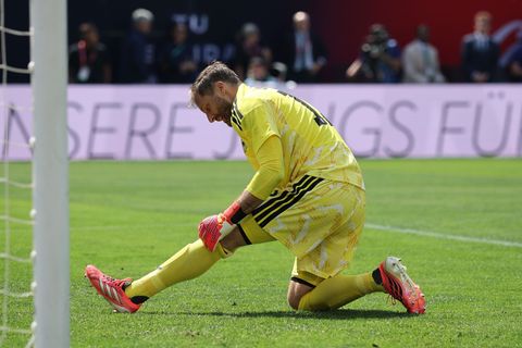 Erneut starker Rückhalt: DFB-Torwart Oliver Baumann. Foto: Christian Charisius/dpa