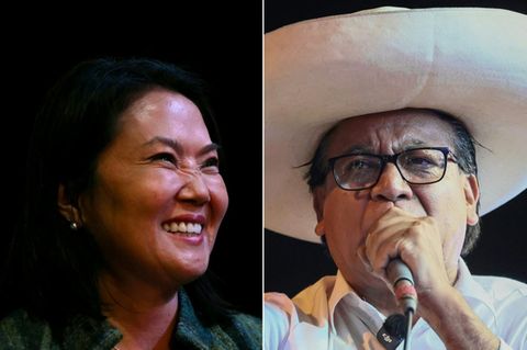 Kontrahenten bei der Präsidentenwahl in Peru: Keiko Fujimori und Roberto Sánchez