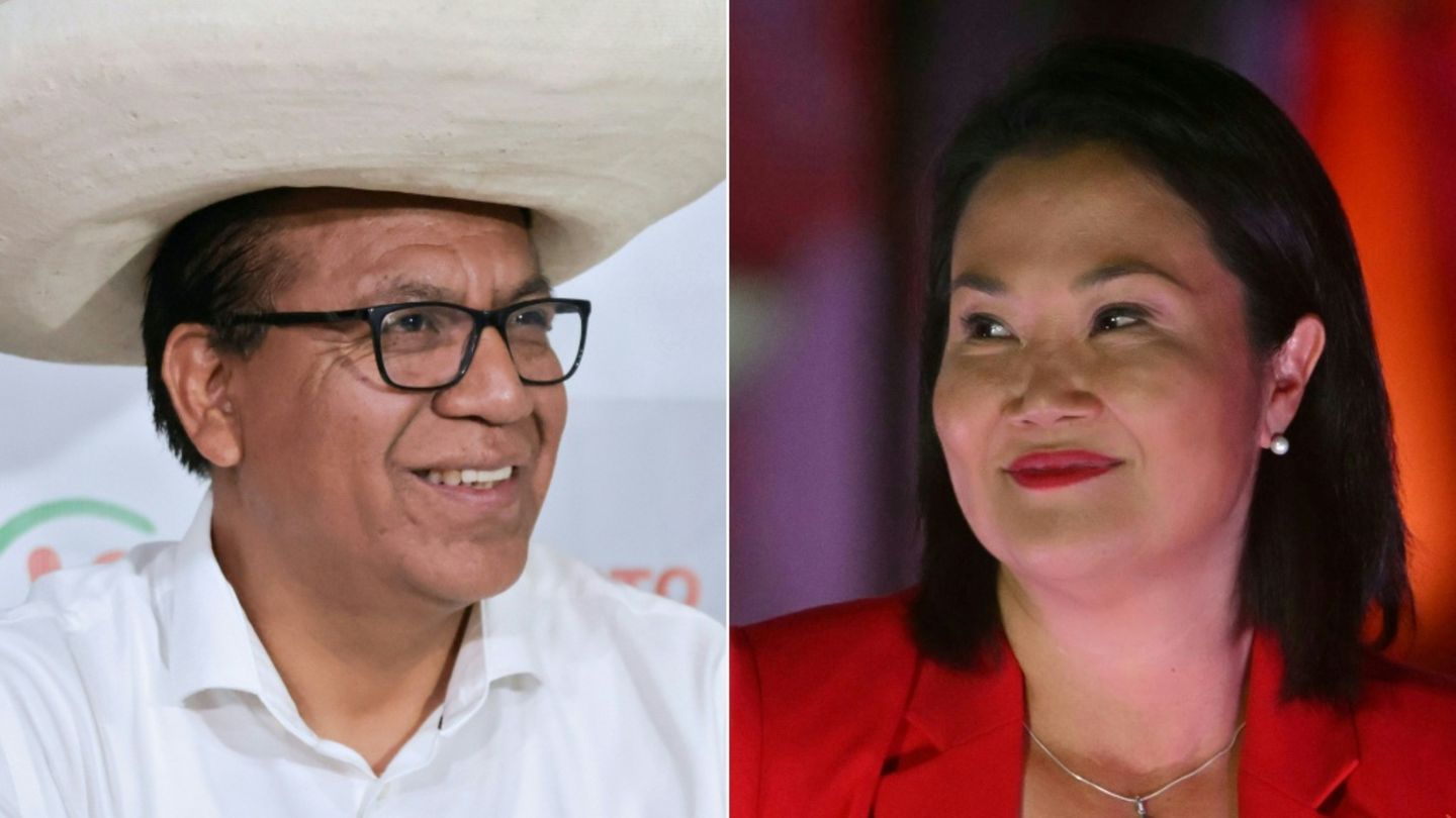 Sánchez (l.) und Fujimori