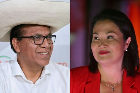 Sánchez (l.) und Fujimori