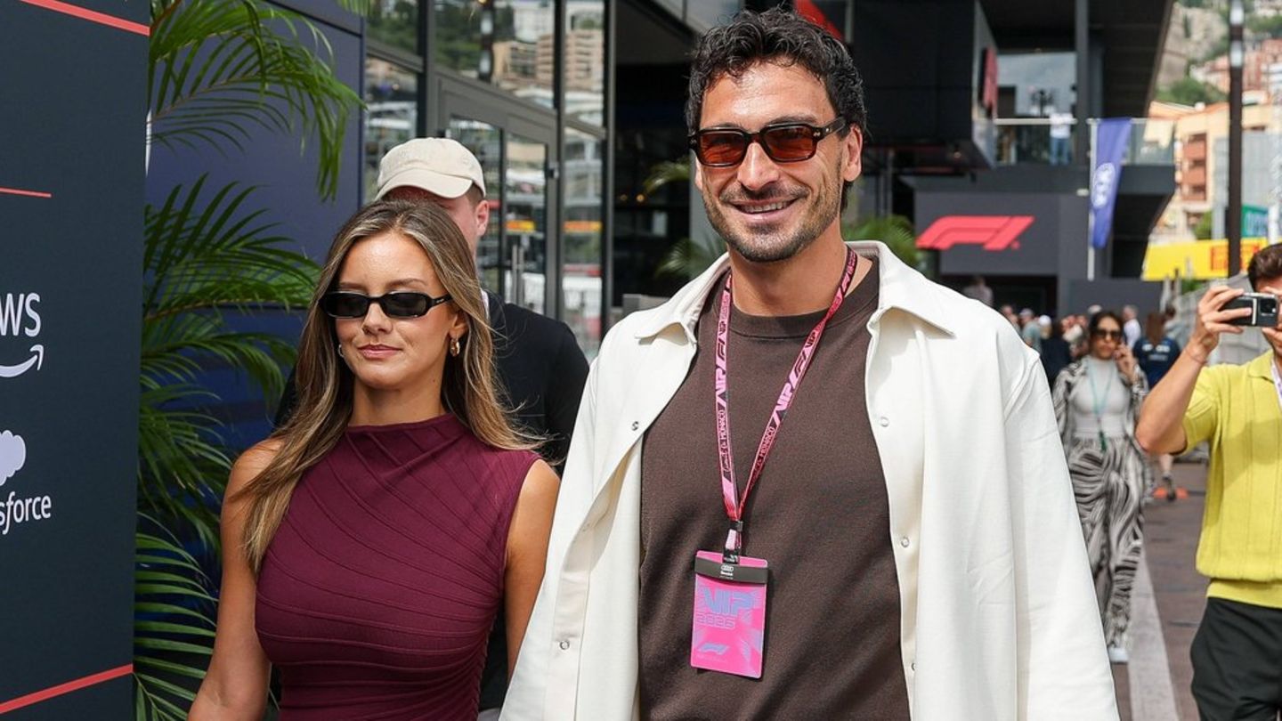 Mats Hummels und seine Partnerin Nicola Cavanis sind beim Monaco Grand Prix vor Ort.