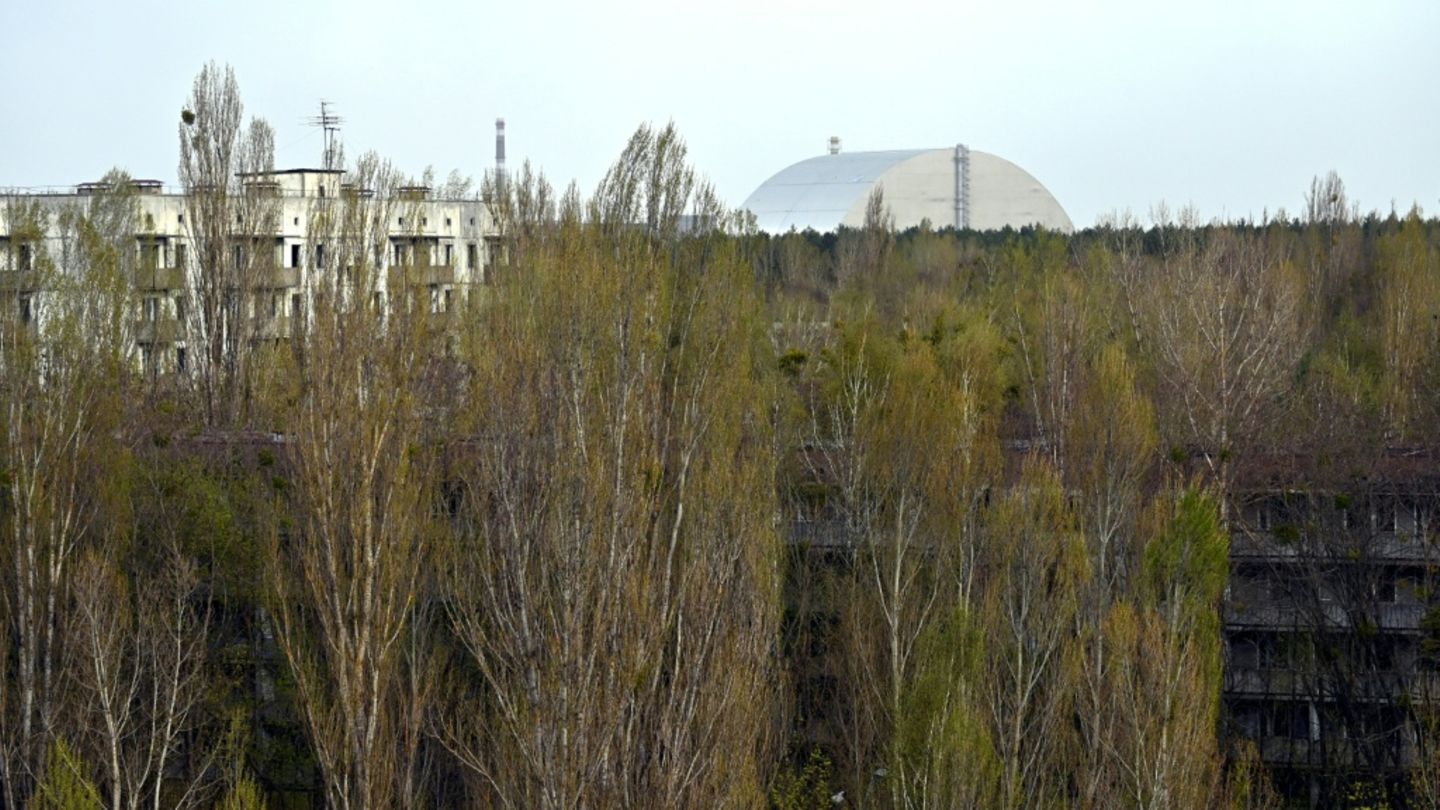 Blick auf das einstige Akw Tschernobyl