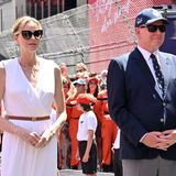 Selbstverständlich waren die beiden auch auf der Rennstrecke anzutreffen: Fürst Albert II. und Charlène von Monaco