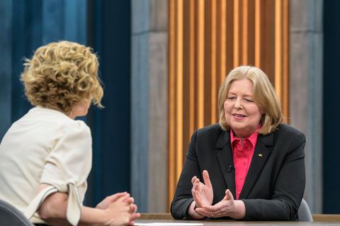 Bärbel Bas bei Caren Miosga