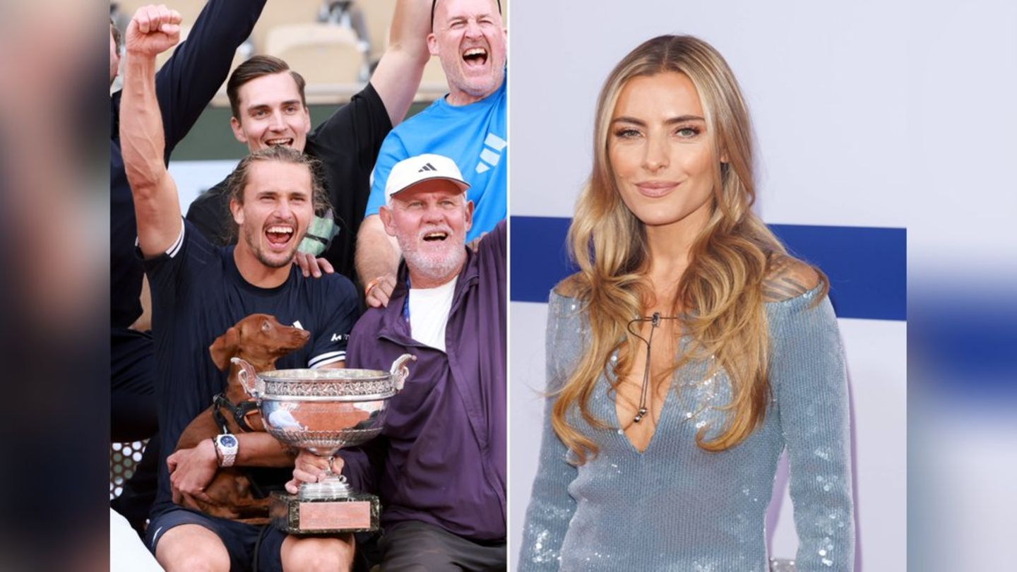 Alexander Zverev feierte zunächst unter anderem mit Dackel Mishka den Sieg, Partnerin Sophia Thomalla reiste später zu ihm nac