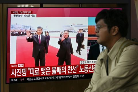 Südkoreanische Sender berichten über den Besuch