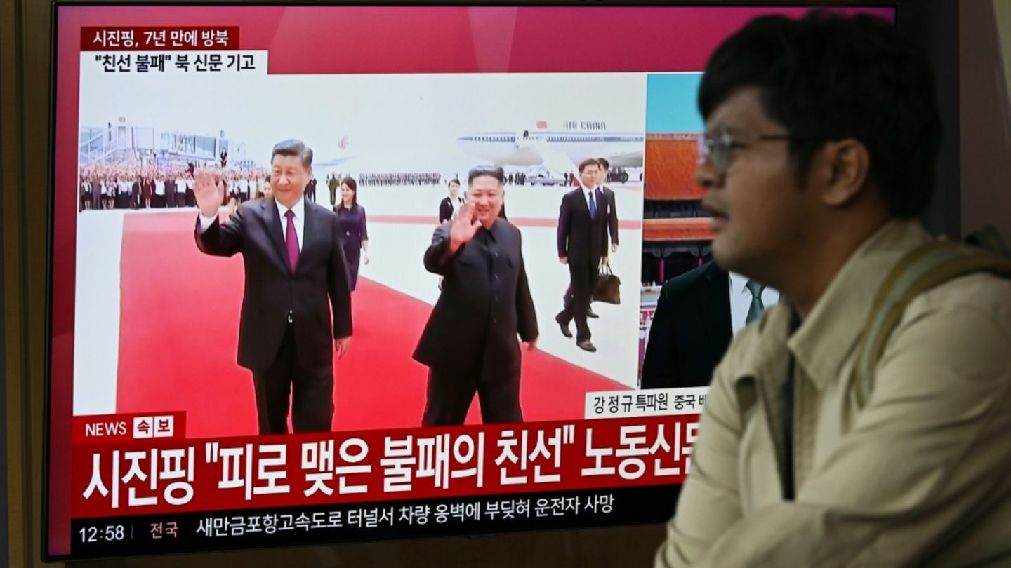 Südkoreanische Sender berichten über den Besuch