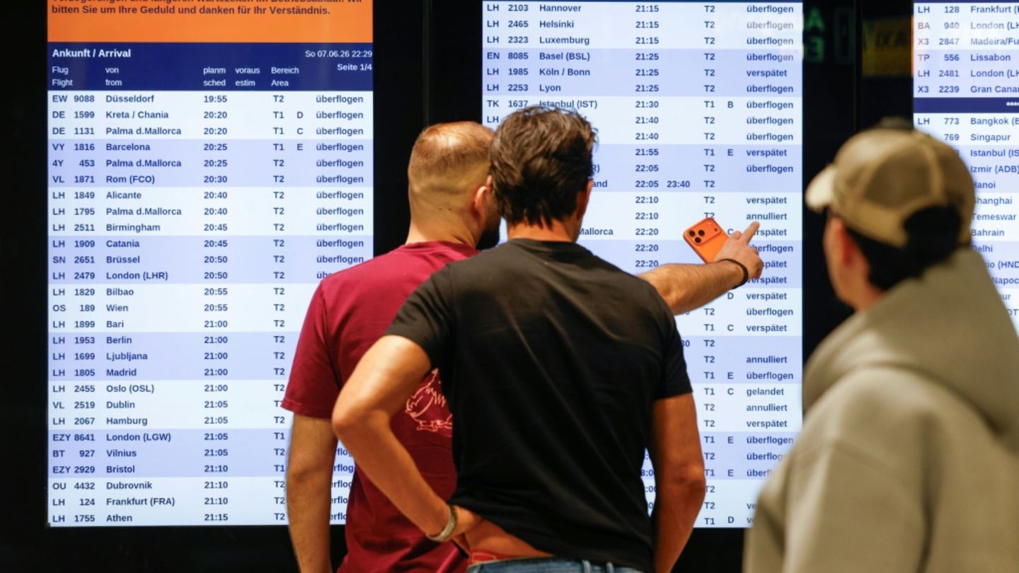 Passagiere am Flughafen München