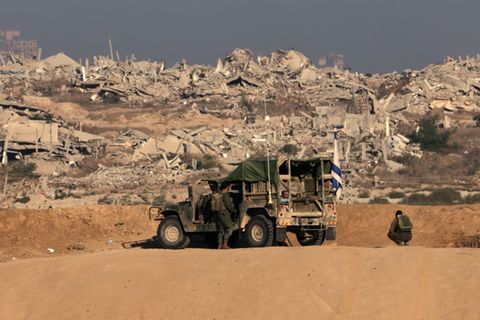 Israelische Soldaten an Grenze zu Gazastreifen