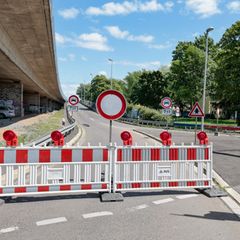 Die gesperrte Bonner Nordbrücke
