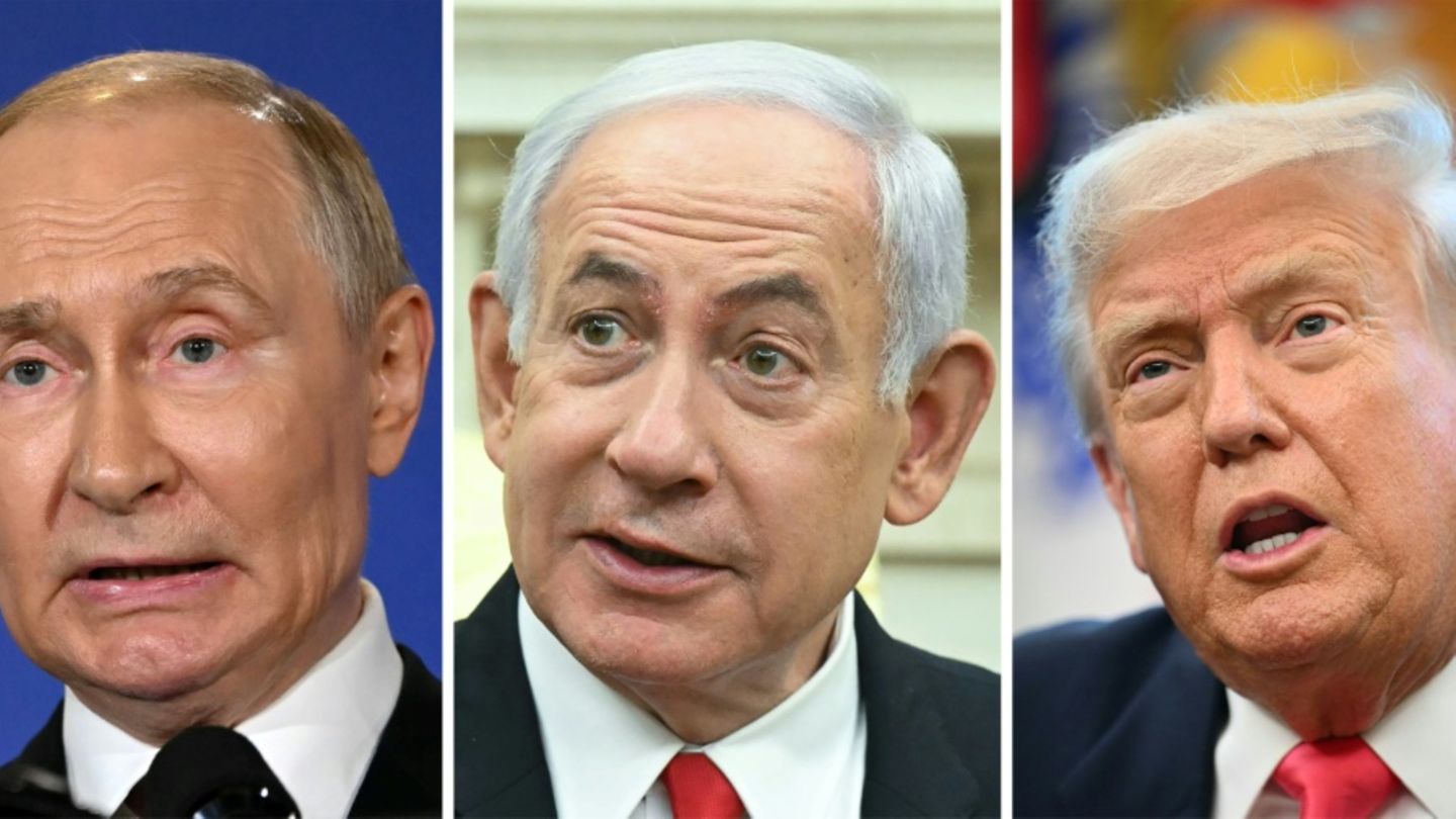 Staatenführer Putin, Netanjahu und Trump (v.l.)