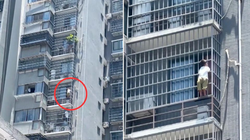 Vierjähriger klettert an Häuserfassade im 17. Stock – Feuerwehr muss eingreifen