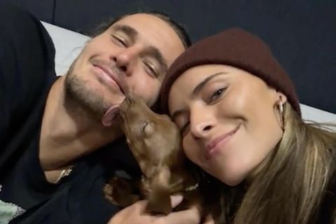 Sophia Thomalla, Alexander Zverev und ihr Dackel