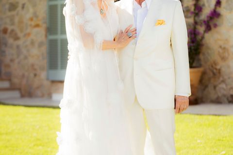 Gabriela und Wolfgang Porsche feiern ihre Hochzeit auf Mallorca. Foto: Privat/dpa
