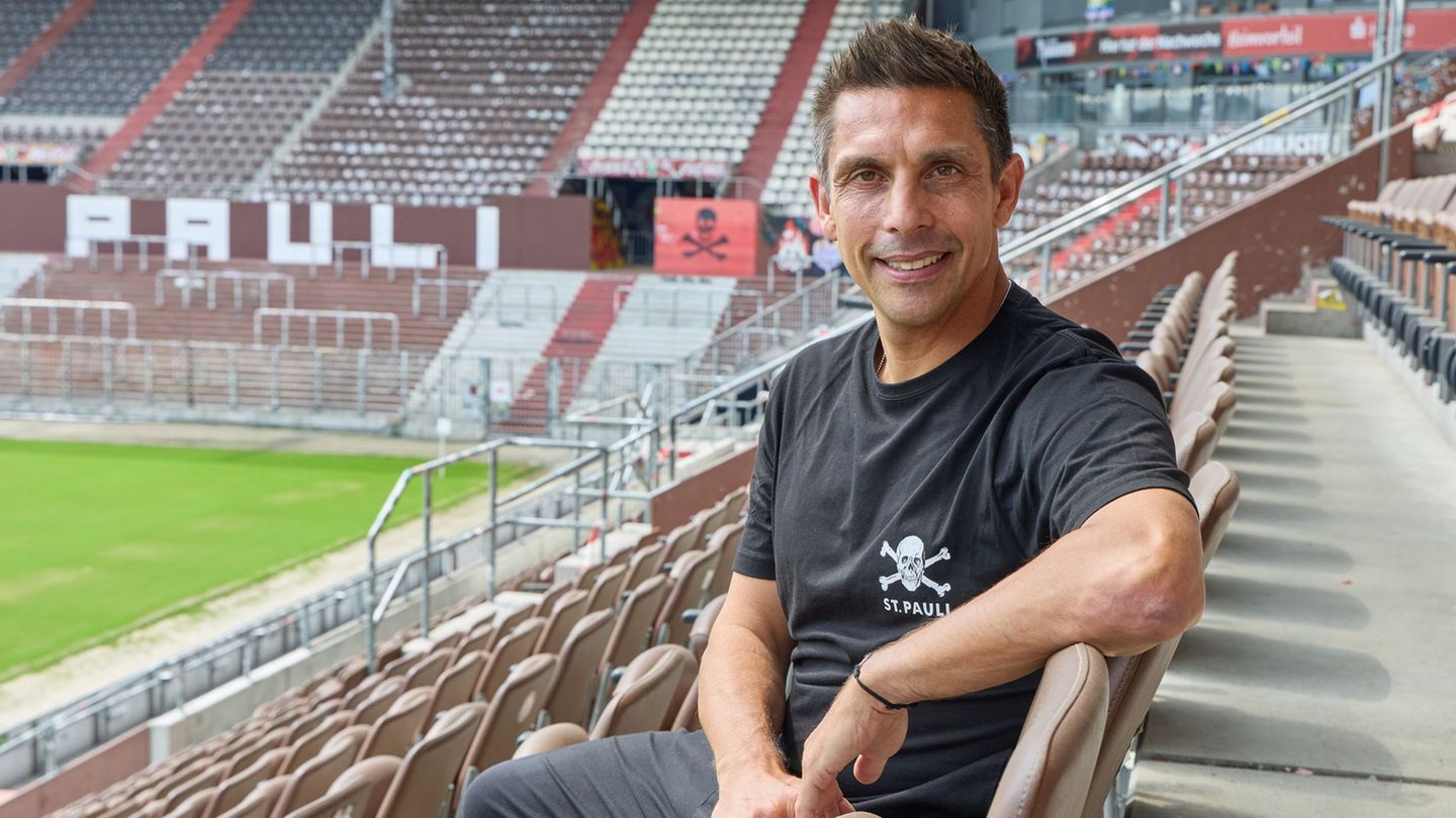 FC St. Paulis neuer Trainer Marcel Rapp und sein neues Arbeitsumfeld. Foto: Georg Wendt/dpa