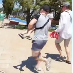 Russische Touristen ergreifen die Flucht