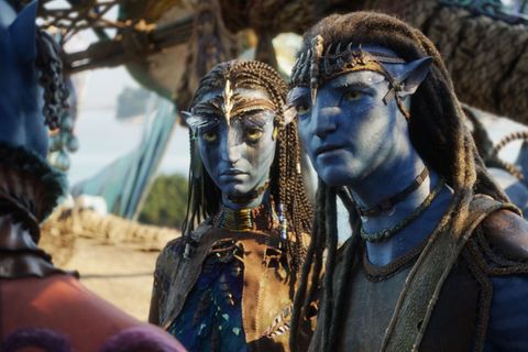 Neytiri (Zoe Saldaña) und Jake Sully (Sam Worthington) trauern um ihren Sohn.