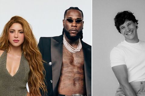 Shakira, Burna Boy und Wincent Weiss (re.) liefern die passende WM-Musik.