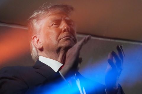Donald Trump beim NBA-Finalspiel in New York
