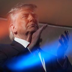Donald Trump beim NBA-Finalspiel in New York