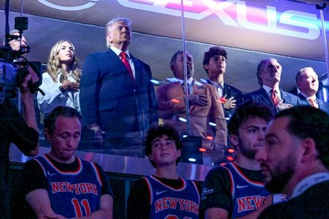 US-Präsident Trump beim NBA-Spiel in New York