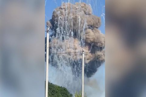 Ein Waffenlager explodiert nahe der russischen Stadt Belgorod.