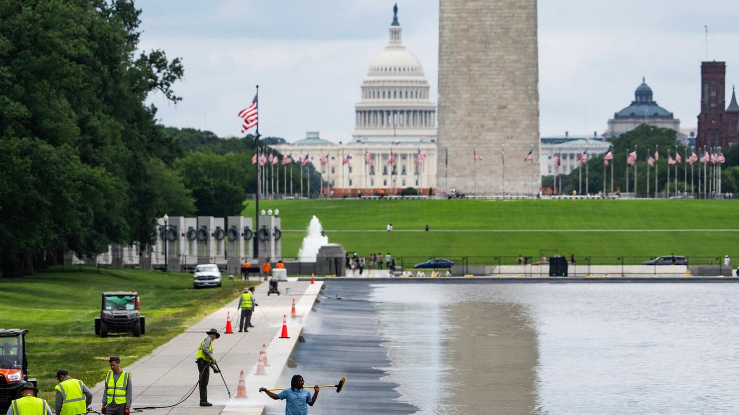 Becken vor Lincoln Memorial: 14,2 statt 1,8 Millionen US-Dollar – Trumps teure Pool-Sanierung
