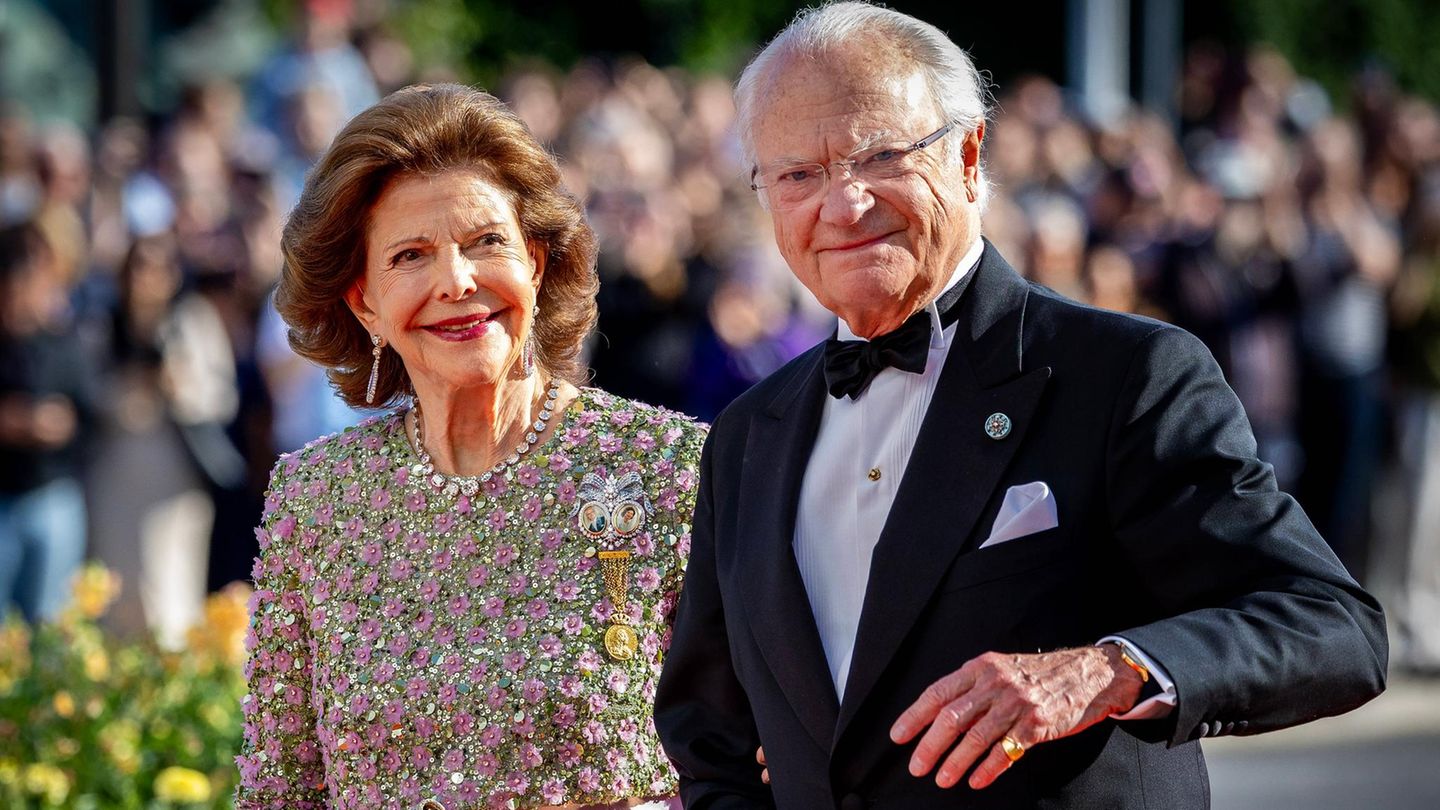 Gala in Schweden: Königin Silvia glitzert zum Hochzeitstag – Prinzessin Madeleine recycelt Kleid