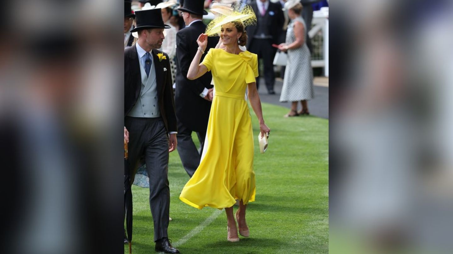Royal Ascot: Kate wird zum Hingucker im gelben Kleid