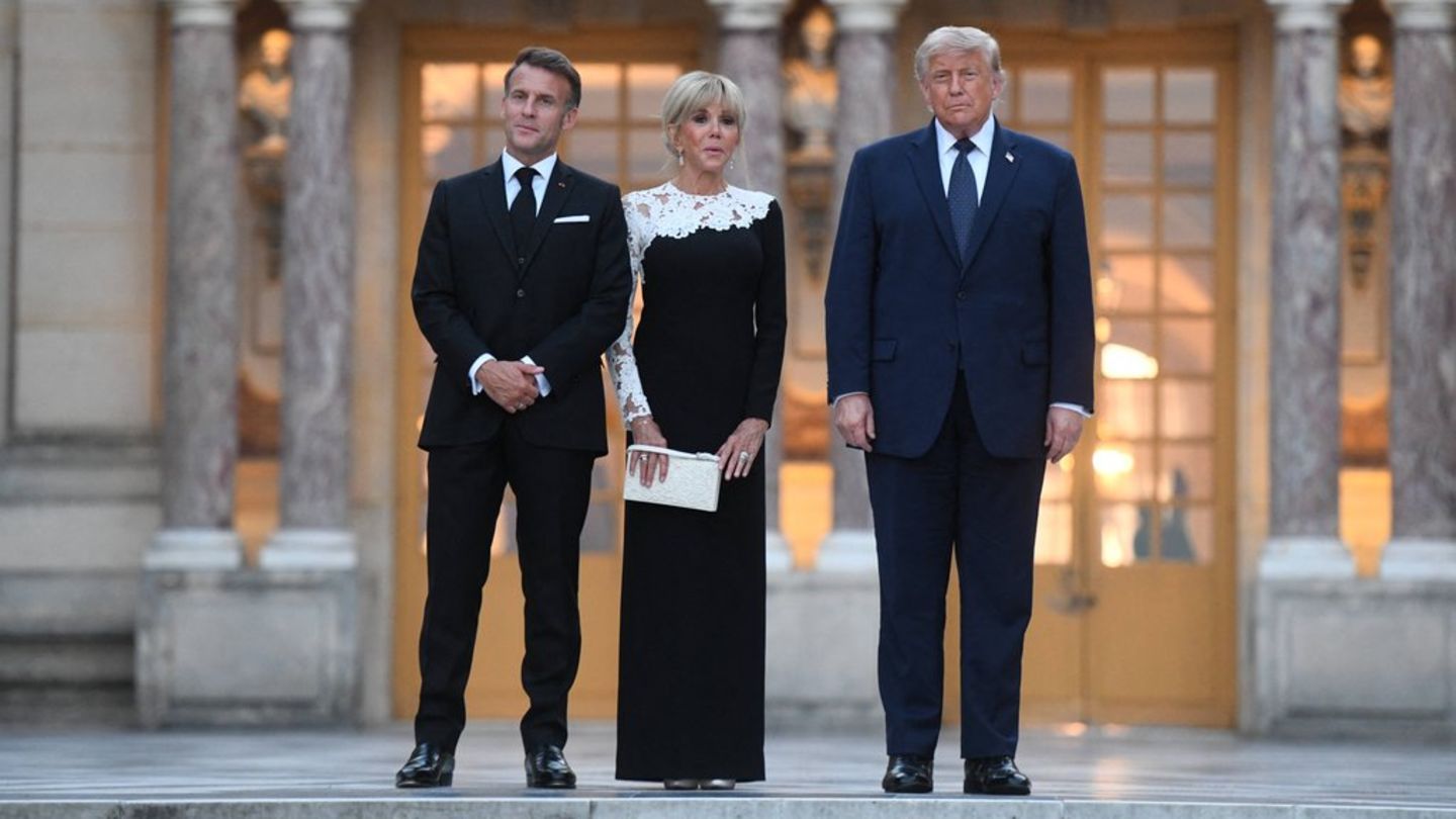 Eleganter Empfang für Trump: Brigitte Macron legt stilvollen Auftritt hin
