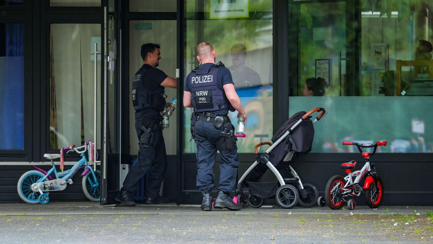 Polizeischuss: Mit Messer vor Kita: Ermittler gehen von Suizidversuch aus