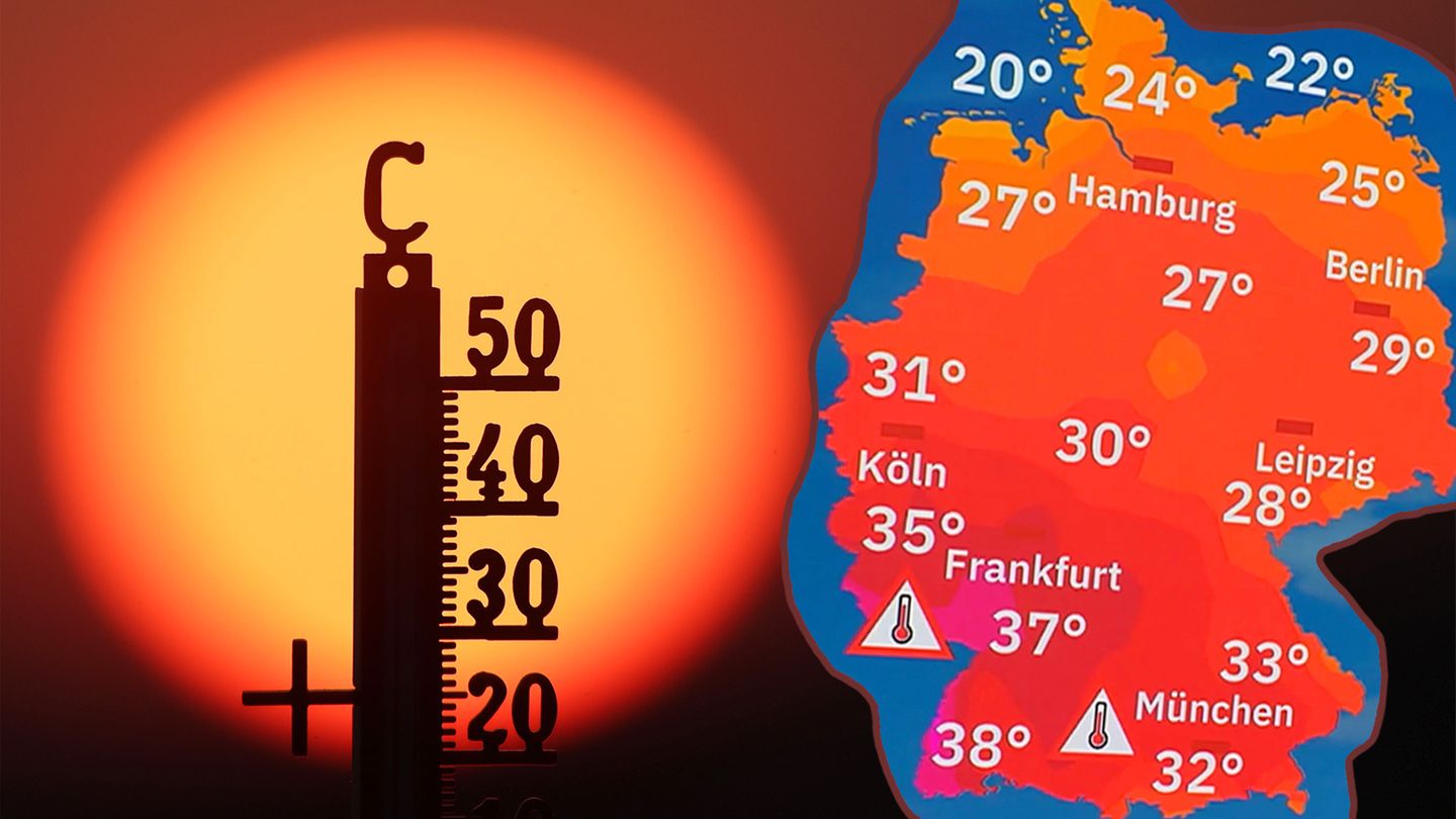 Weiterhin brütende Hitze : In diesen Regionen wird es richtig heiß – 40 Grad möglich