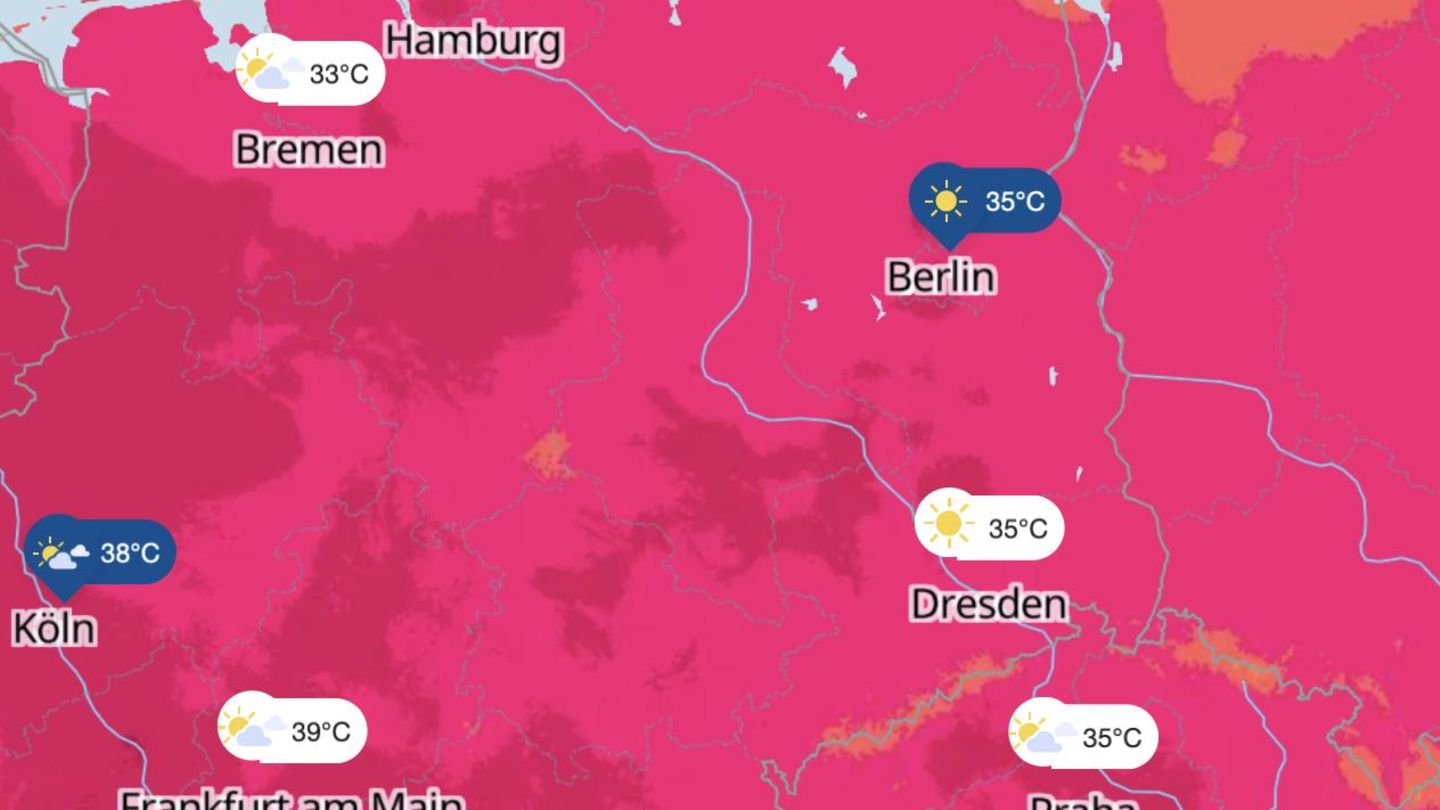 Hitzewelle: Unsere Karten zeigen, wo es heute in Deutschland besonders heiß wird
