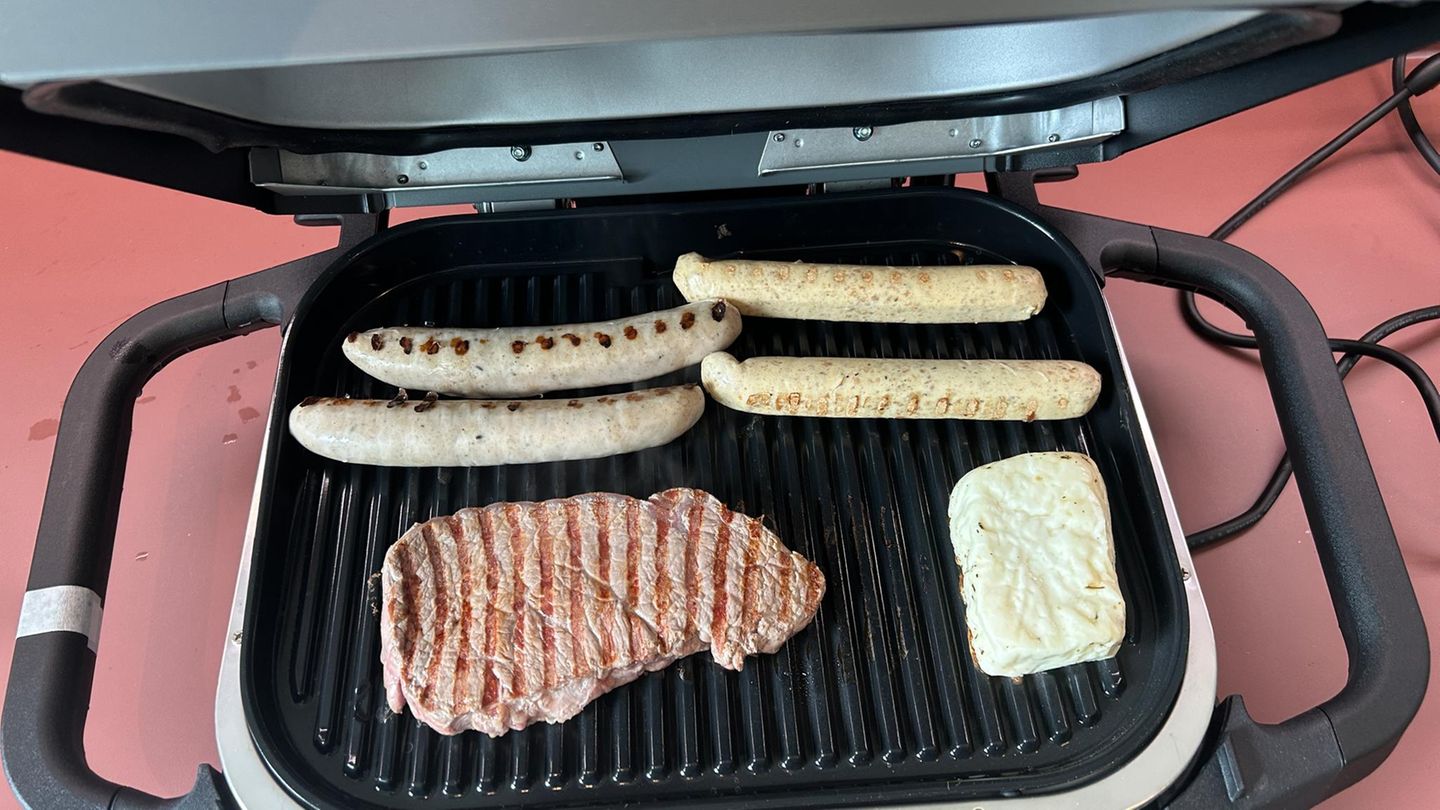 Einmal gewendet, erkennen wir deutliche Röststreifen auf dem Steak
