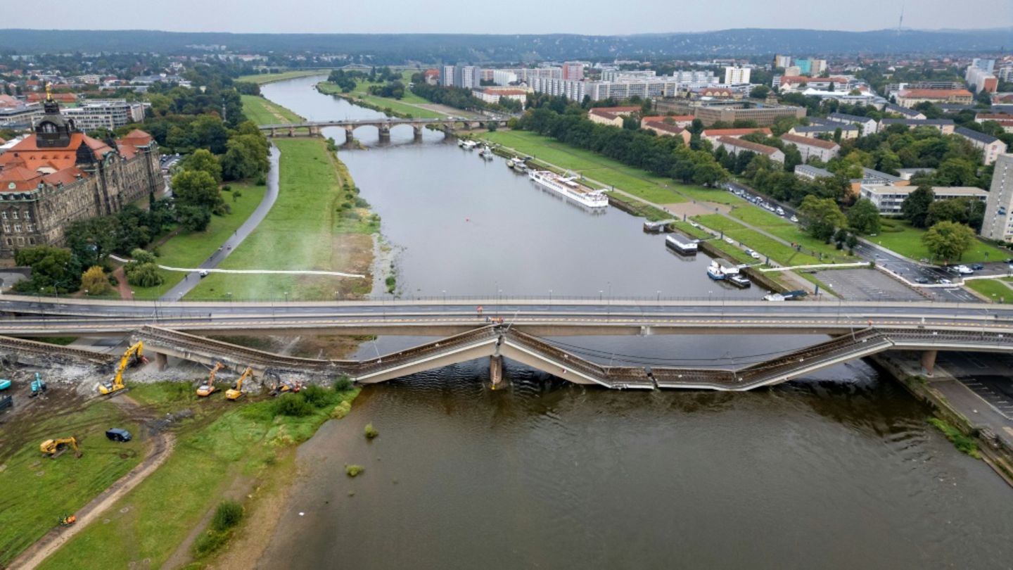Eingestürzte Carolabrücke in Dresden: Staatsanwaltschaft stellt Ermittlungen ein