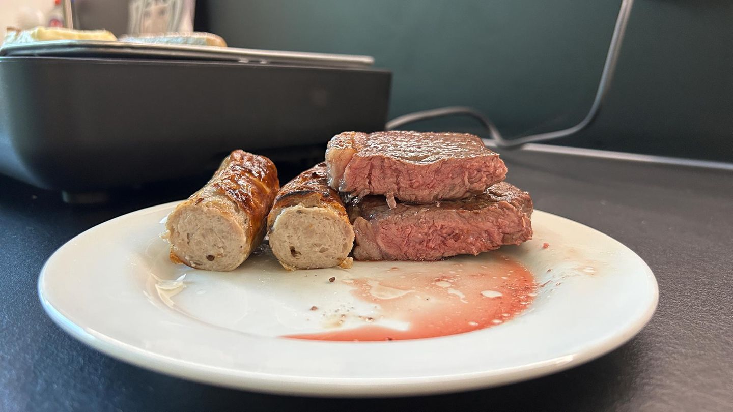 Starke Röststreifen lässt das Steak vermissten, dafür ist es perfekt medium