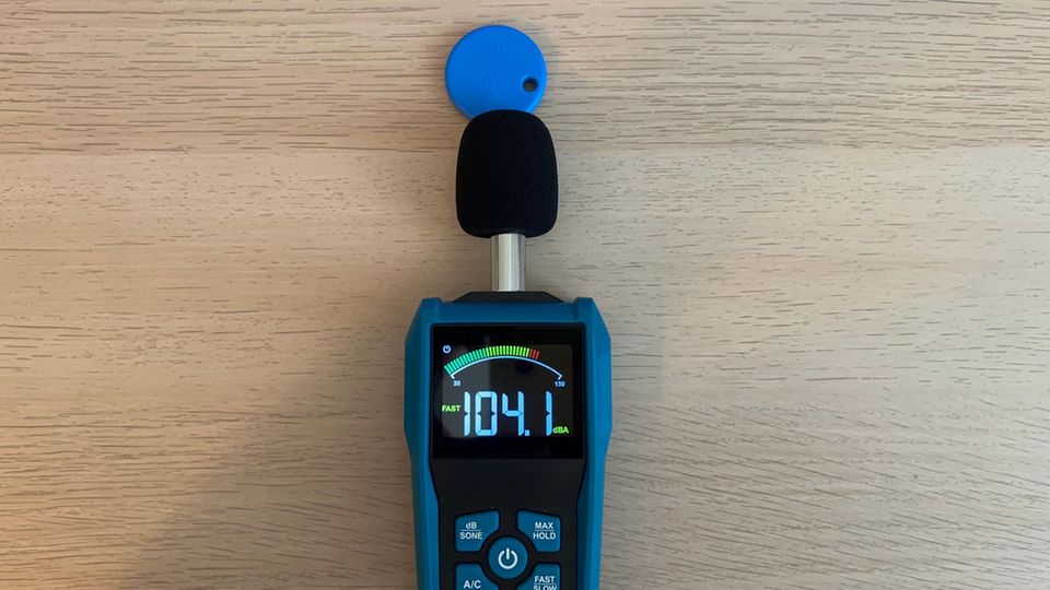 Mit 104,1 dB war der Tracker der lauteste im Vergleich