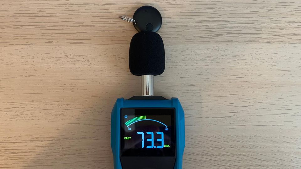 Mit 73,3 dB piept der Kukiho-Tracker sehr leise im Vergleich