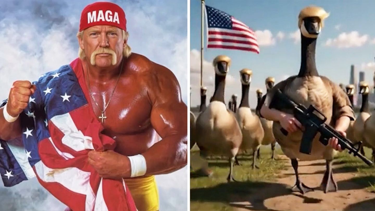 Hasstiraden und Absurdes: Trump postet über Stunden KI-Bilder wie im Wahn