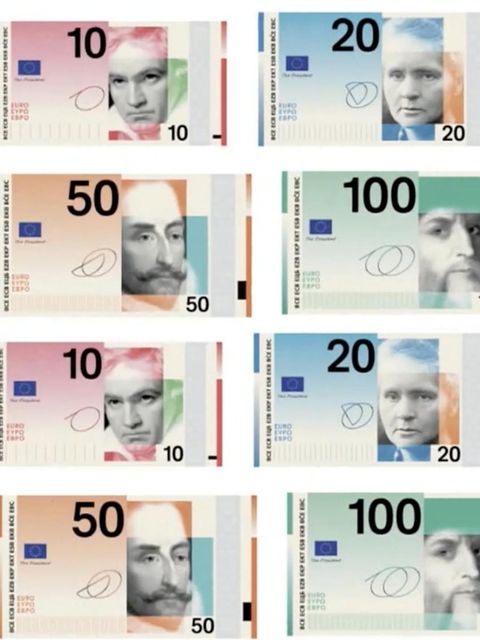 Entwürfe der neuen Scheine