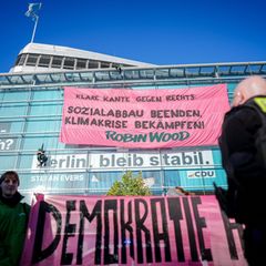 Protest an CDU-Zentrale - Robin Wood