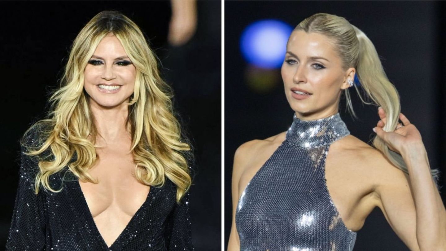 Heidi Klum und Lena Gercke glitzern unterm Eiffelturm
