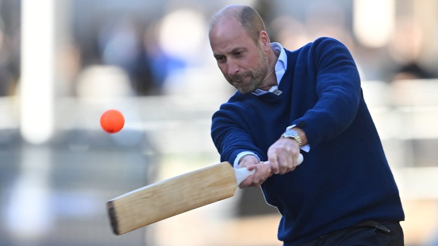 Prinz William: Eine Partie Cricket vor dem Palast