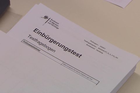 Bild von einem Einbürgerungstest
