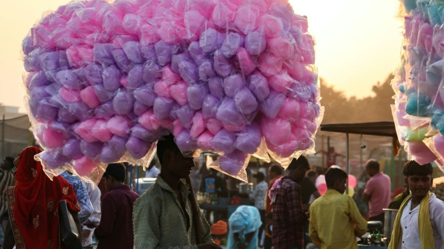 Zuckerwattenverkäufer