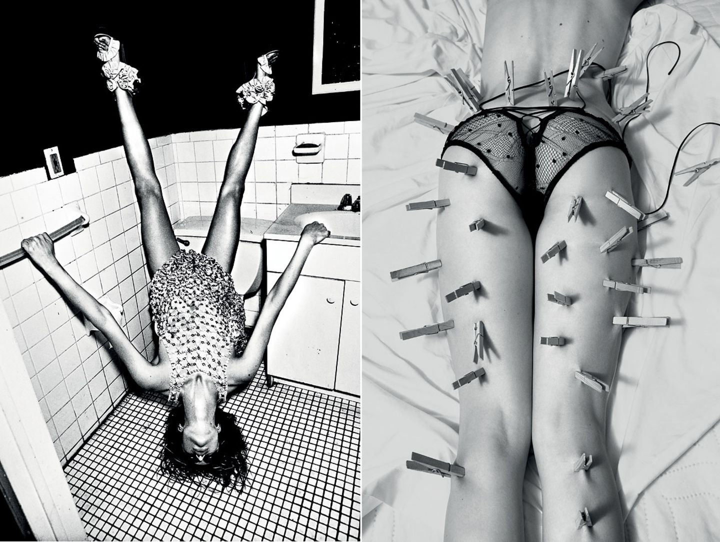 2008 und 2009 musste das brasilianische Model Raquel Zimmermann in extrem unbequemen Situationen posieren