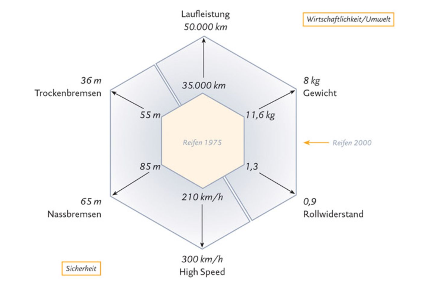 Infografik: Fakten über Bremsweg und Grip